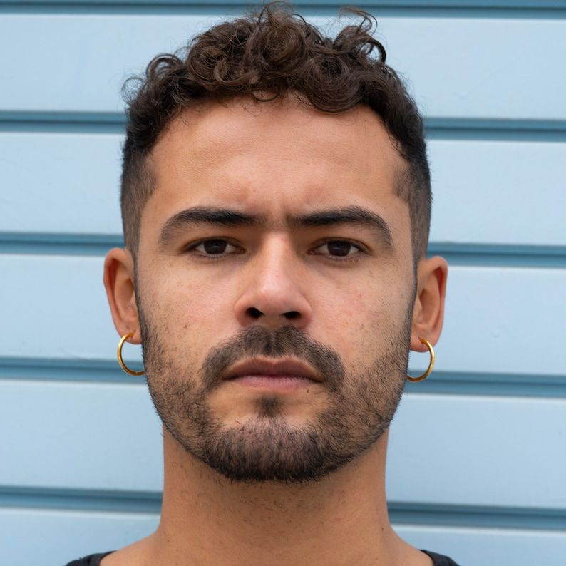 Gold Earrings Men