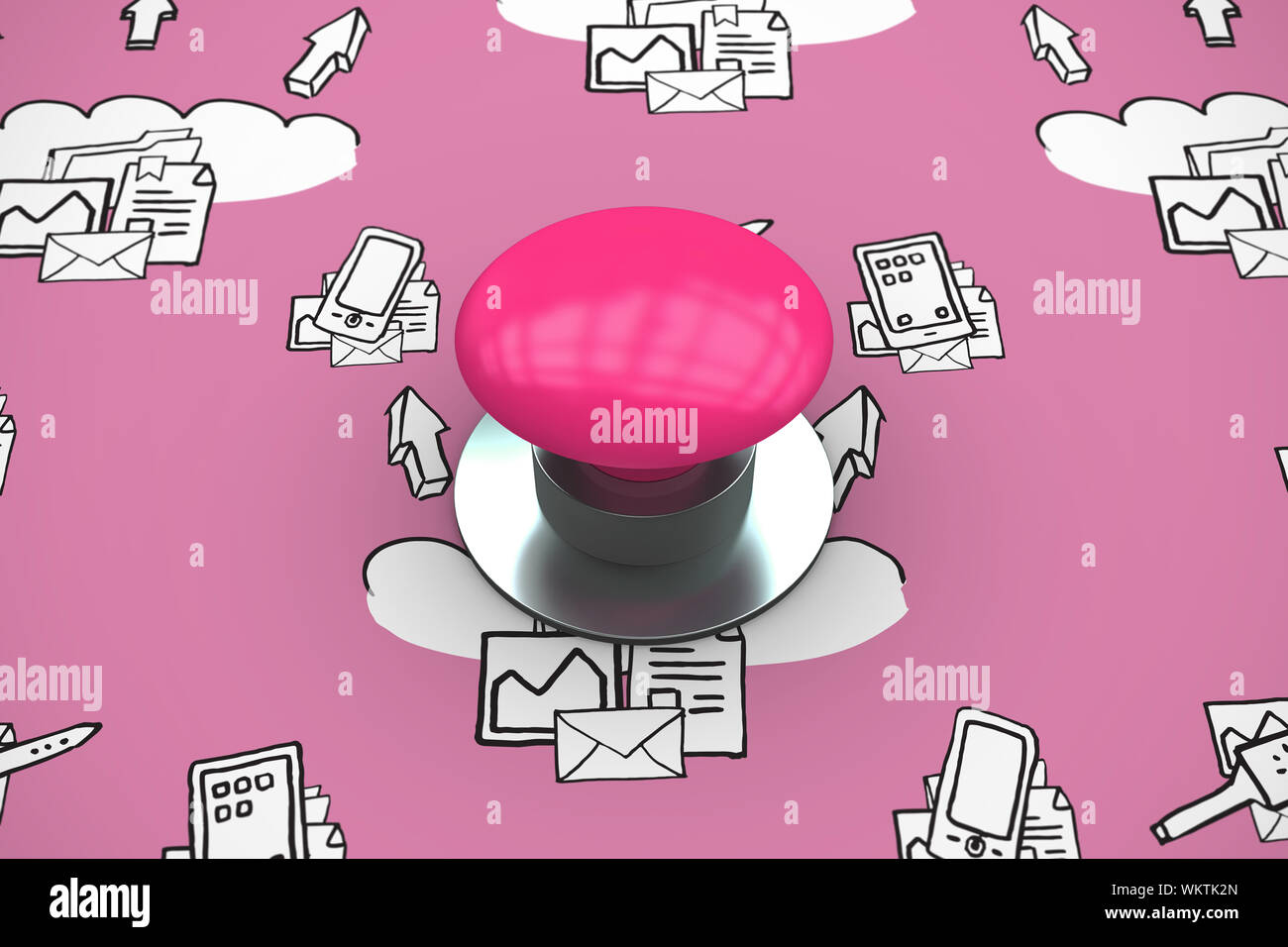 Pink Push Button Skirt